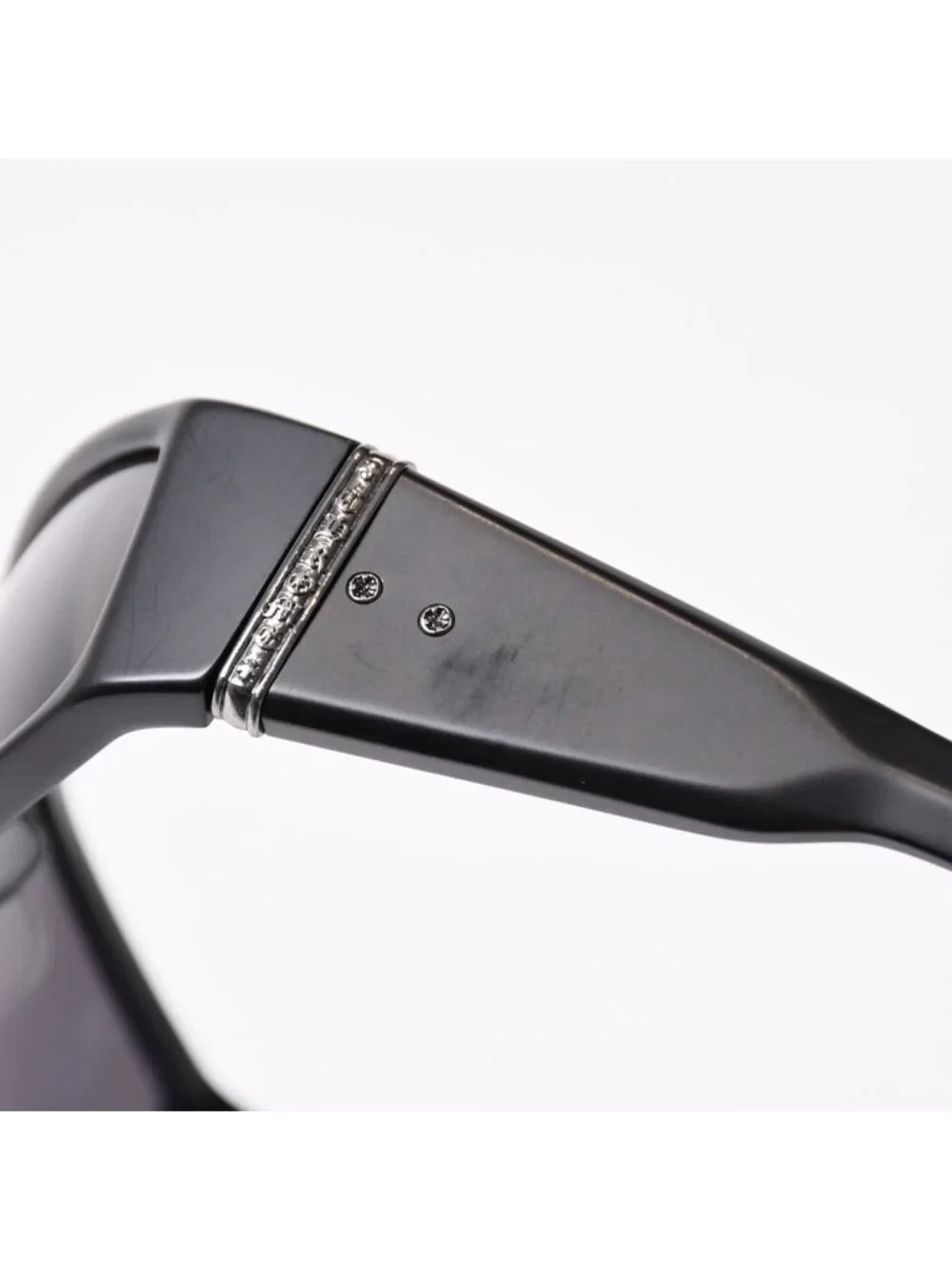 Chrome Hearts Porny Sunglasses Acetate 925 Sterling Silver Black Eyewear